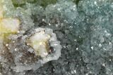 Quartz Crystals on Chrysocolla - Peru #132361-2